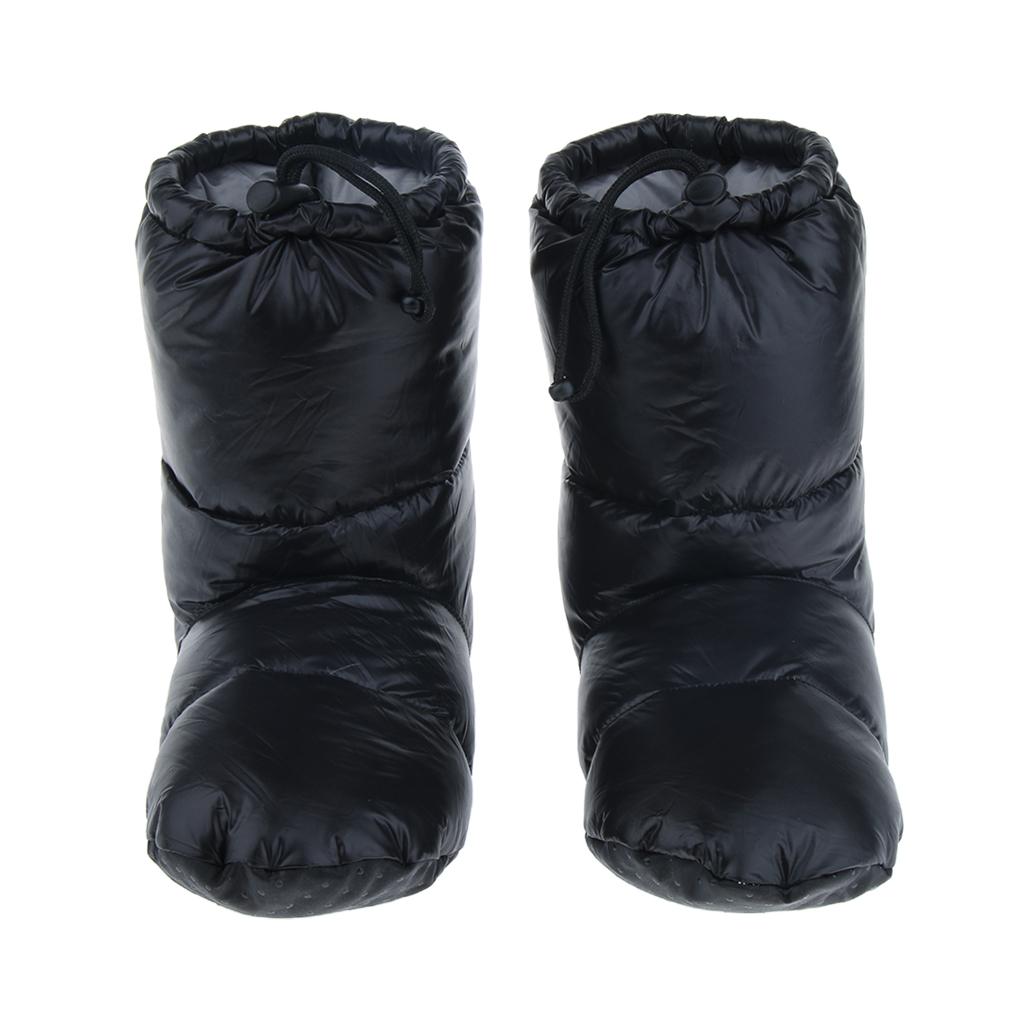 Goose Down Slippers Black L