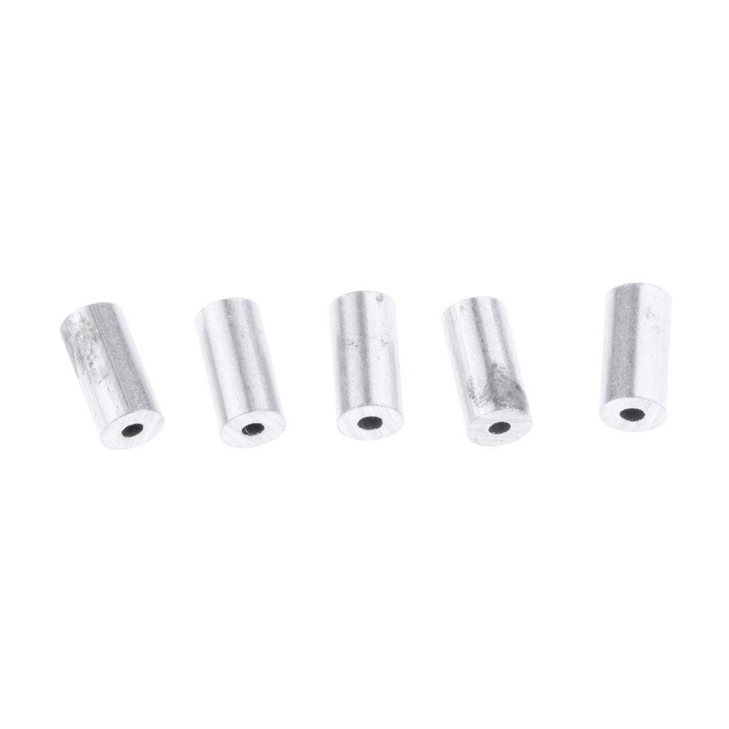 100x Fishing Single Barrel Aluminium Crimp Fishing Tackle Connector 1.2mm