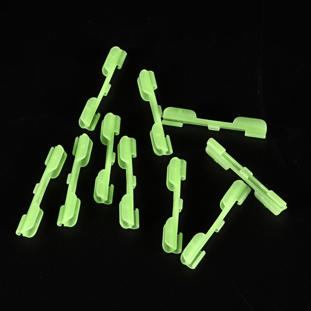 20 Pieces Fluorescent Glow Stick Clip Fishing Rod Clips