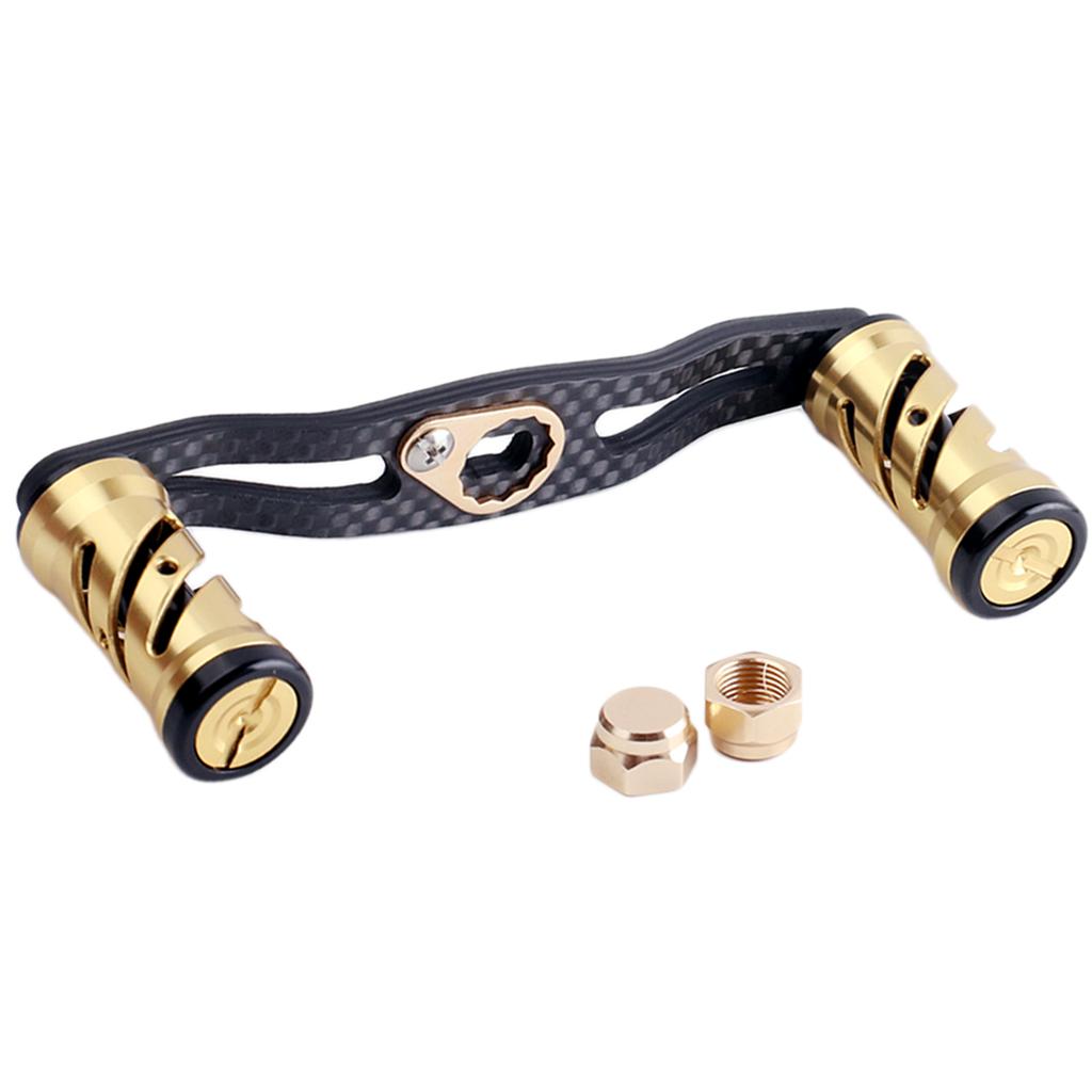 Aluminum Alloy Fishing Reel Handle Double Knobs Baitcasting Reel Gold Black