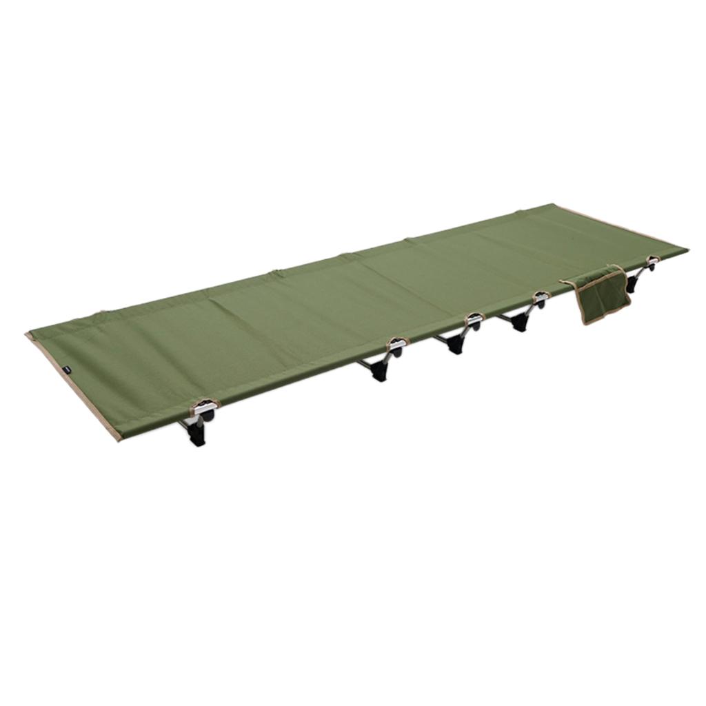 Camping Folding Bed Portable Single Sleeping Cot with Carry Bag Beige