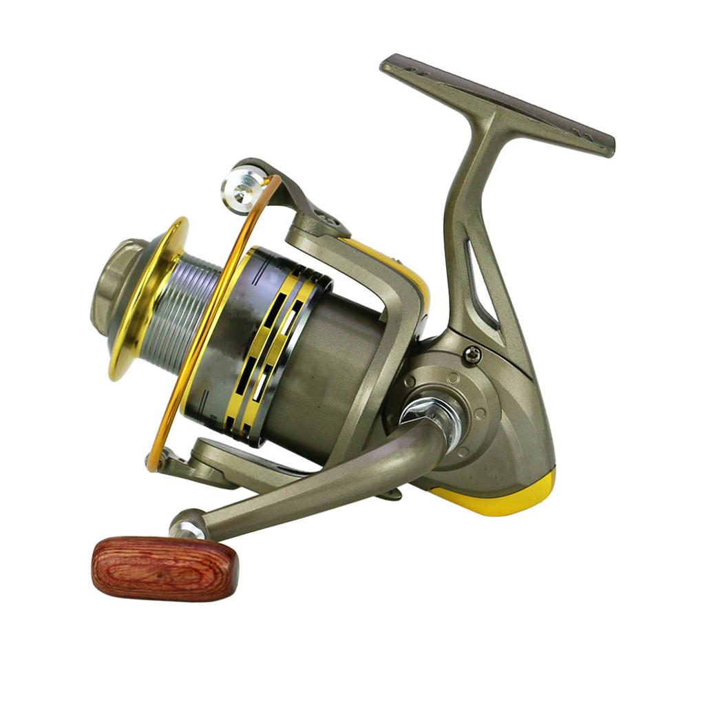 Professional Metal 13BB Spinning Fishing Reel Wheels Wooden Handshake GS4000