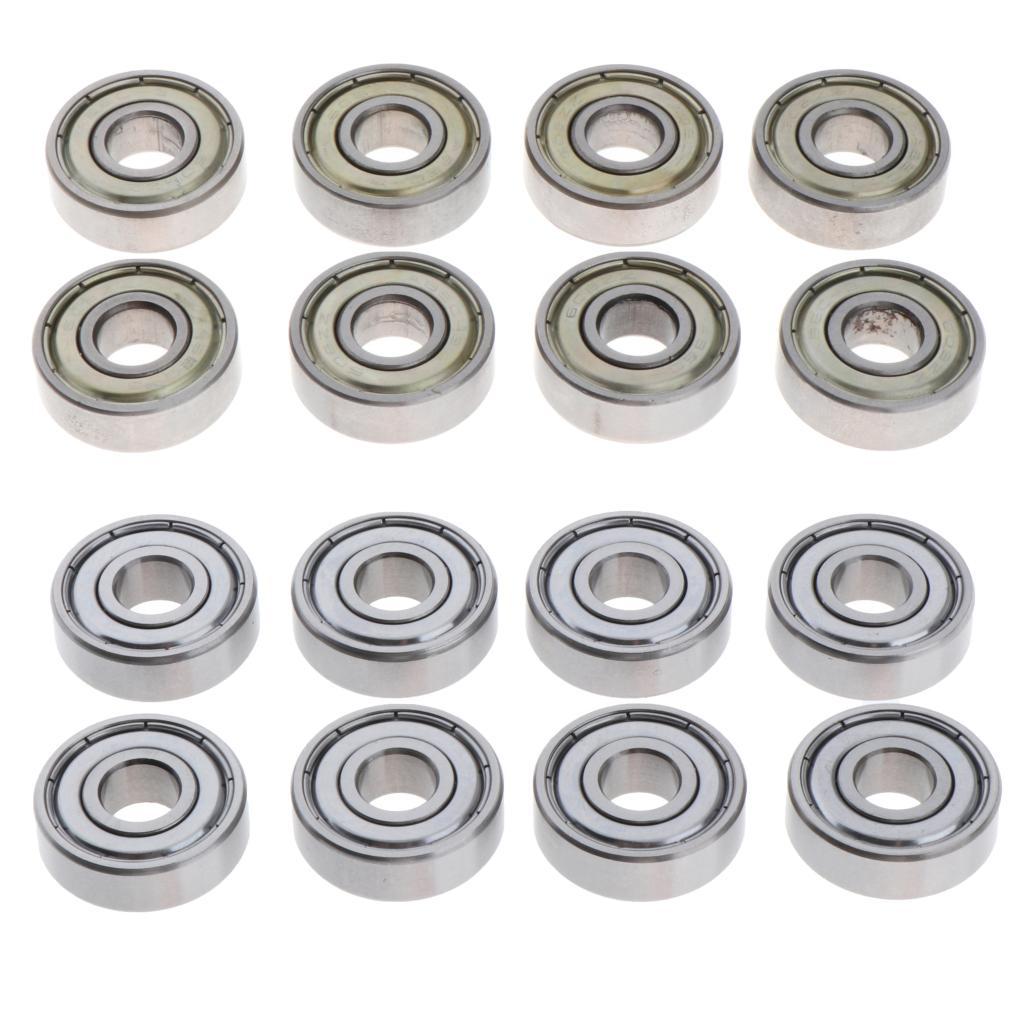 8 Pieces Pro Skateboard Bearings Chrome Steel