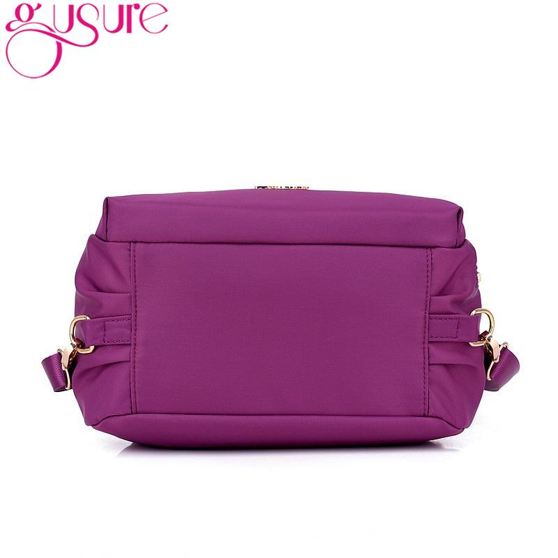 Bag with Double Zippers, Handbag and Shoulder Bag - Purple