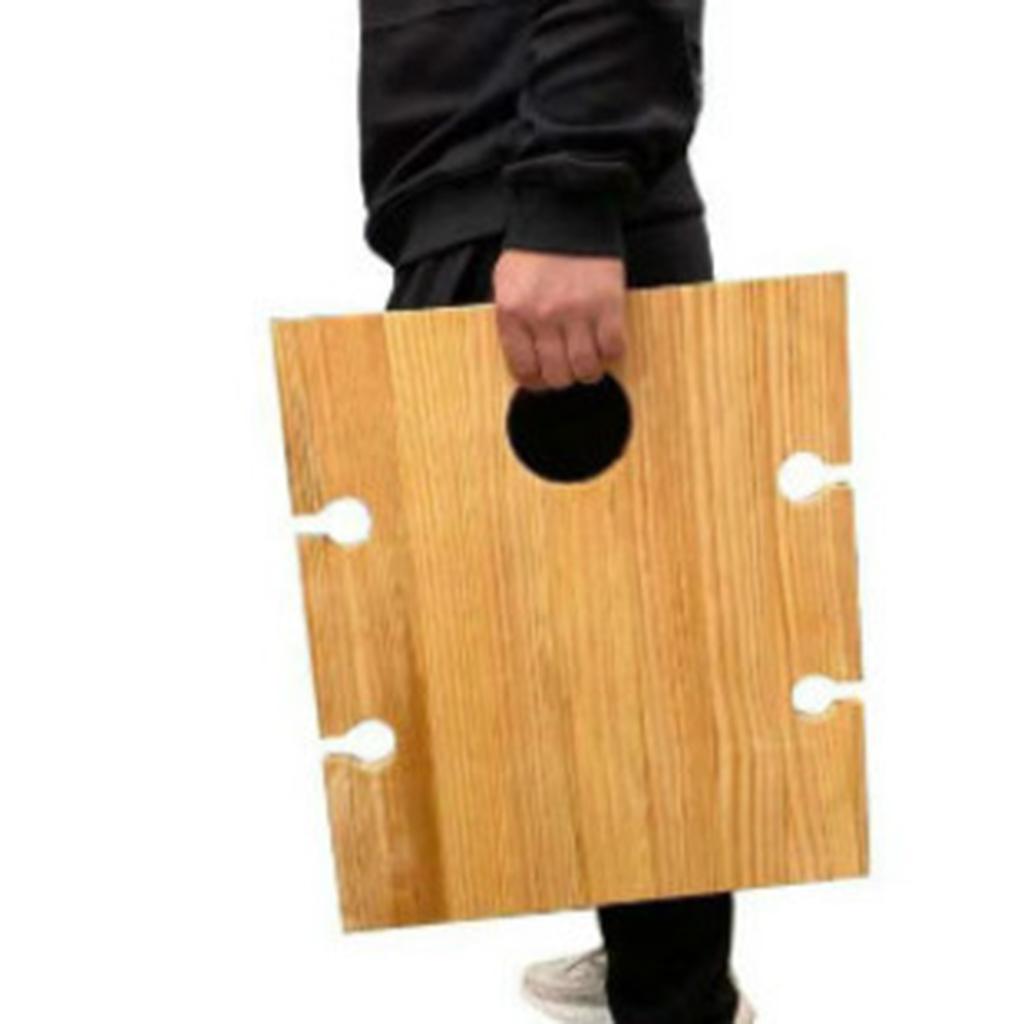 Foldable Outdoor Wine Rack Picnic Table Wine Glass Holder 34x30x16cm