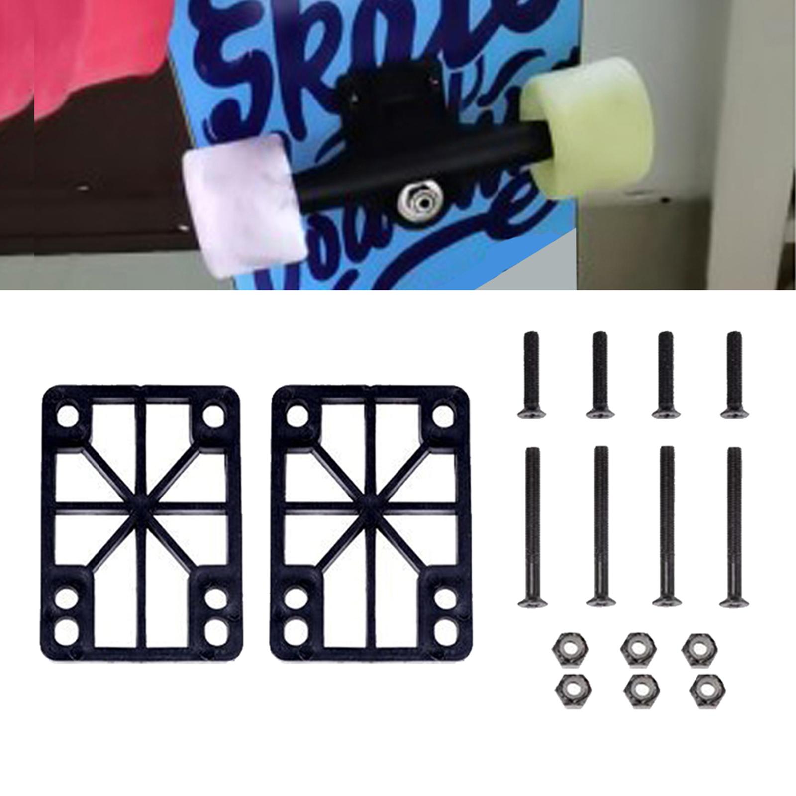 Skateboard Riser Pad Longboard Shock Pad Cruiser Hardware Thickness 12mm A