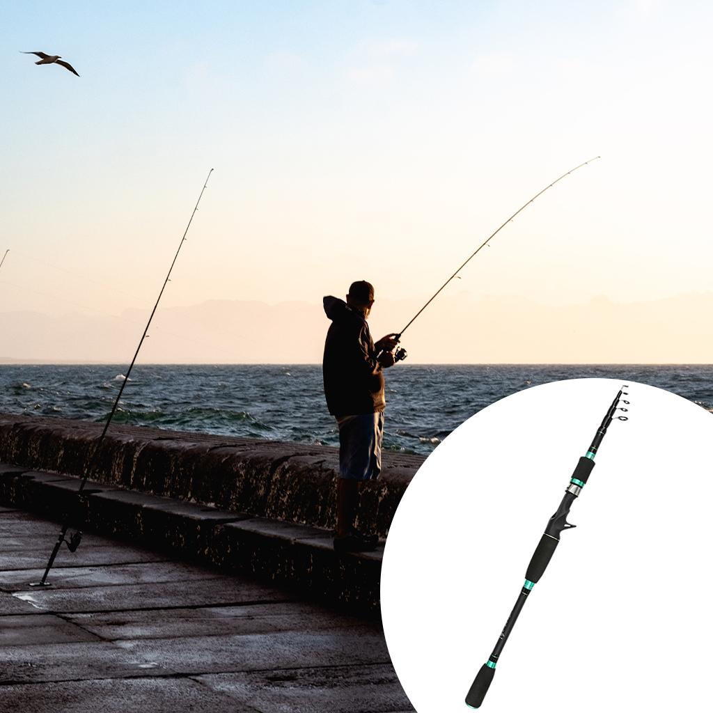 Fishing Rod Ultralight Carbon Fiber Telescopic Fishing Pole 2.1m