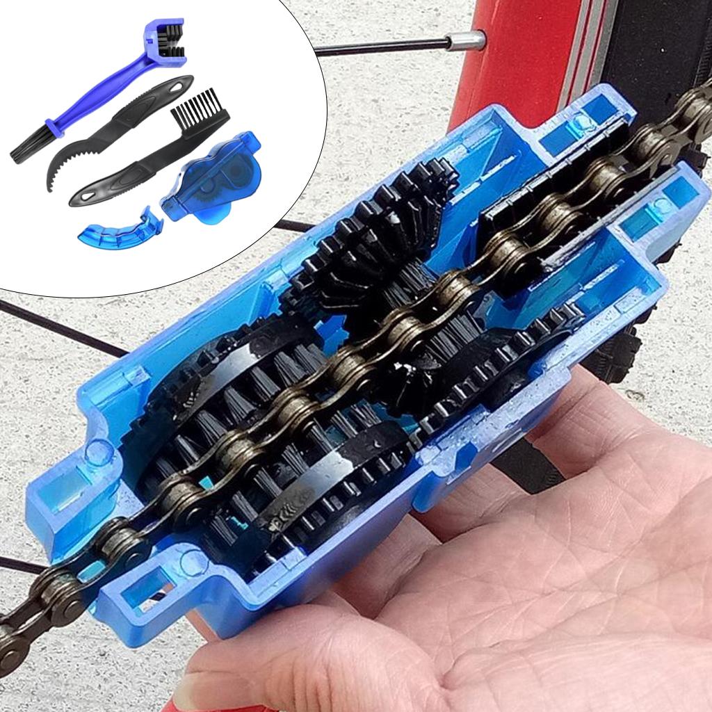 Bicycle Chain Cleaner Bike Chain Wash Tool Cycling Scrubber Cleaning Brushes