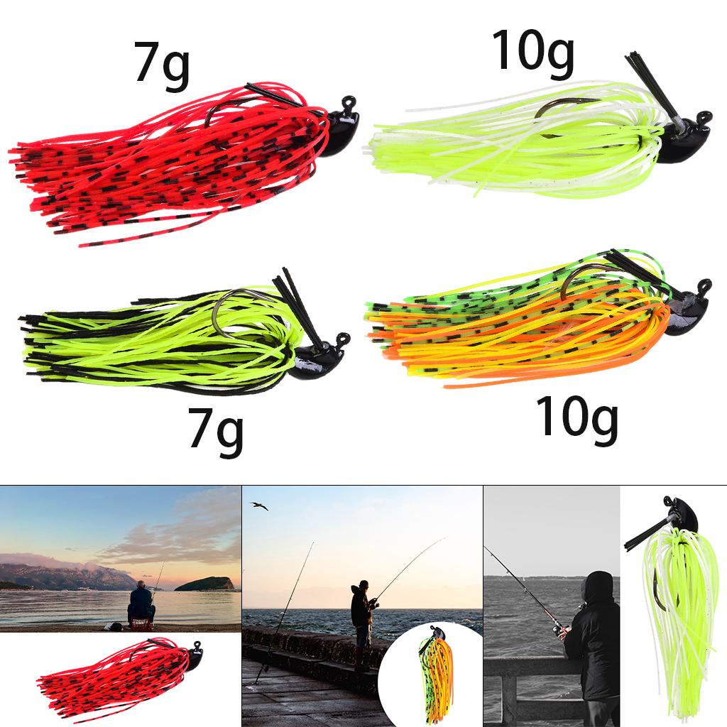 Bass Fishing Jigs Football Jig Metal Lead Fishing Lures Kit 7g Red