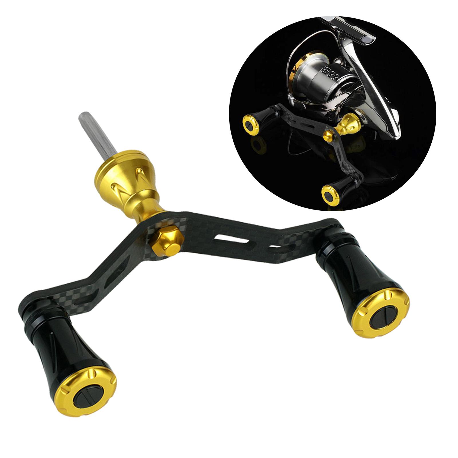 Carbon Fiber Fishing Reel Handle Crank Knob Grip Replacement Parts gold