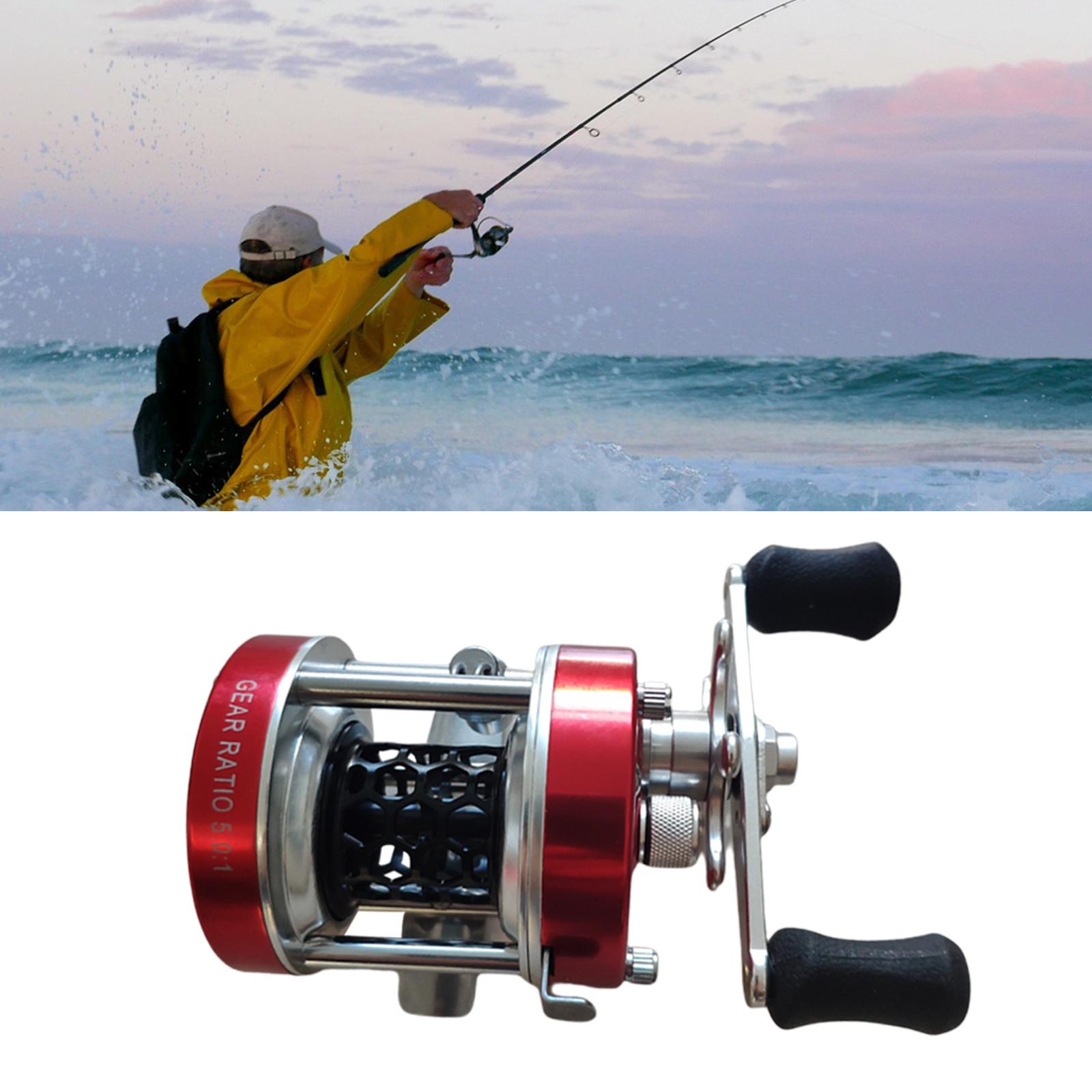 W300L/W300R Baitcasting Reel Aluminum Side Plates Fishing Reel Red R
