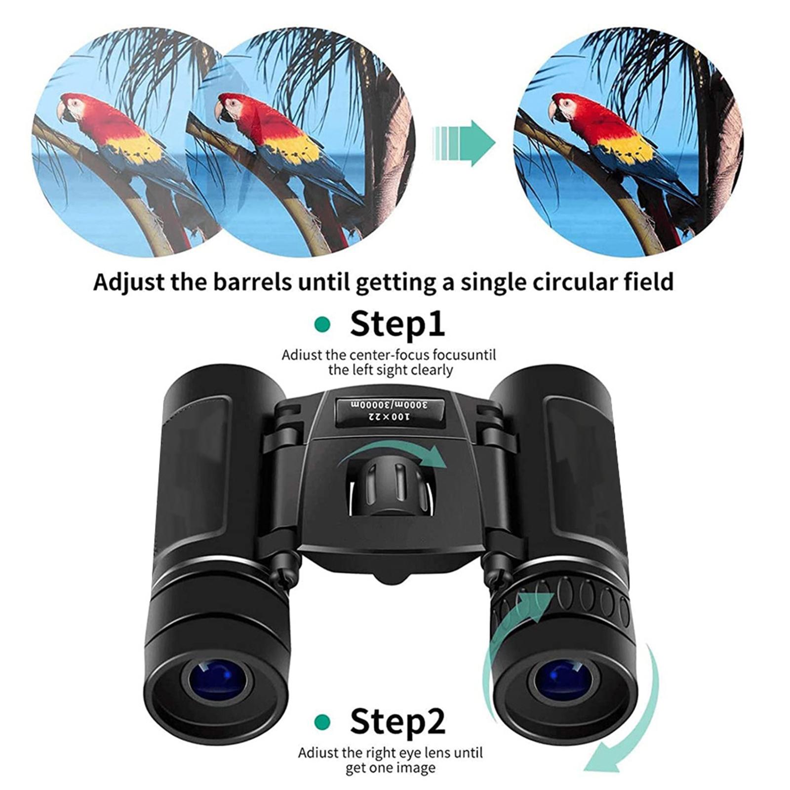500X25  Portable Zoom HD Professional Powerful Binoculars Binoculars+clip