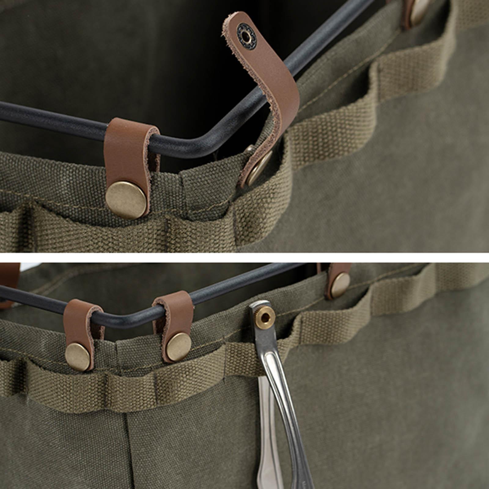 Table Side Hanger Organizer Magazine Holders Canvas Camping Dorm Books Green