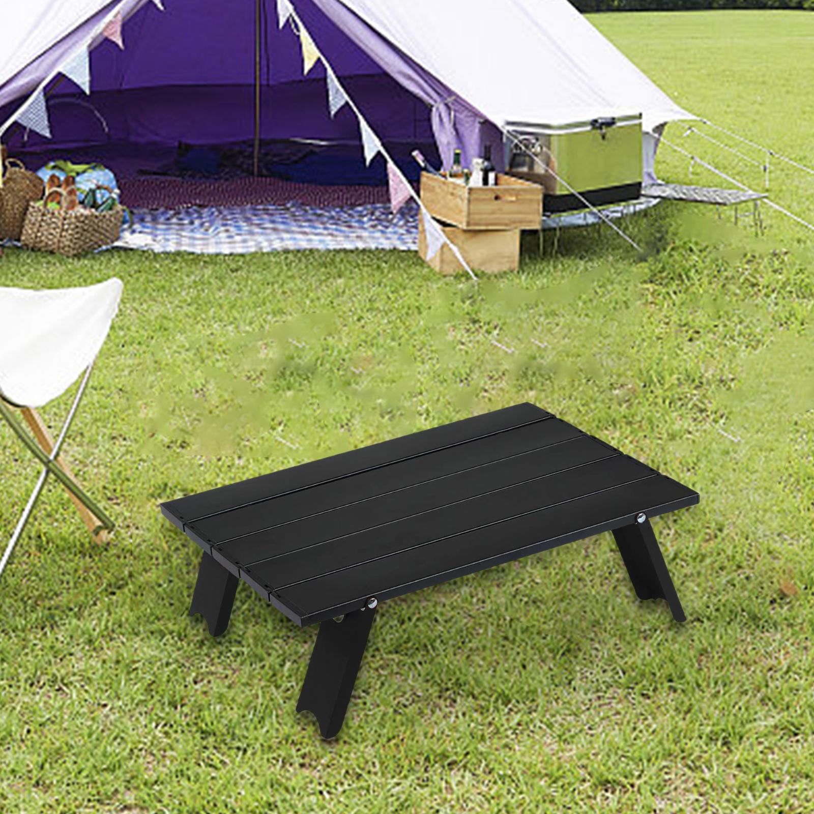 Foldable Camping Table Sturdy Aluminium Alloy for Fishing Backpacking Picnic B