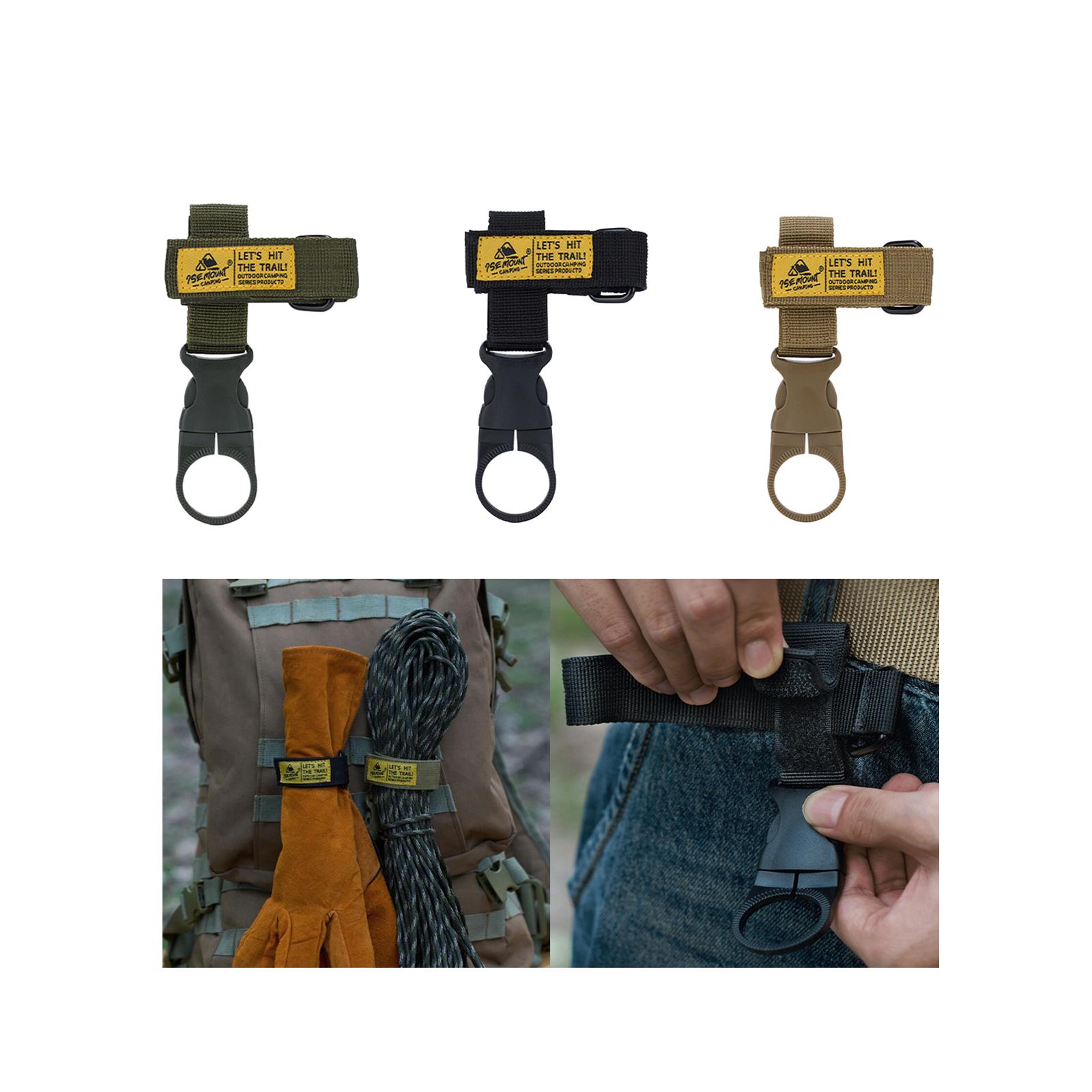 Water Bottle Buckles Locking Bottle Holder for Camping Traveling Backpacking Black