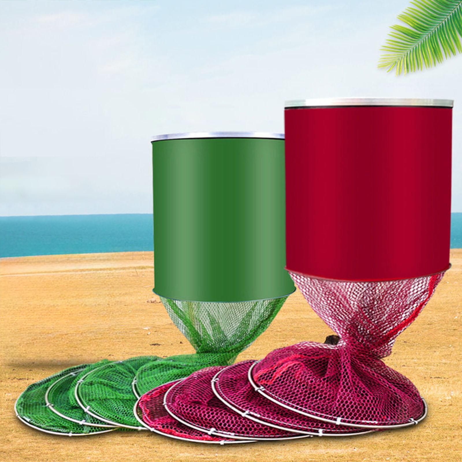 Fishes Protection Net Anti-hang Lightweight High Strength Folding Fishing Cage Green