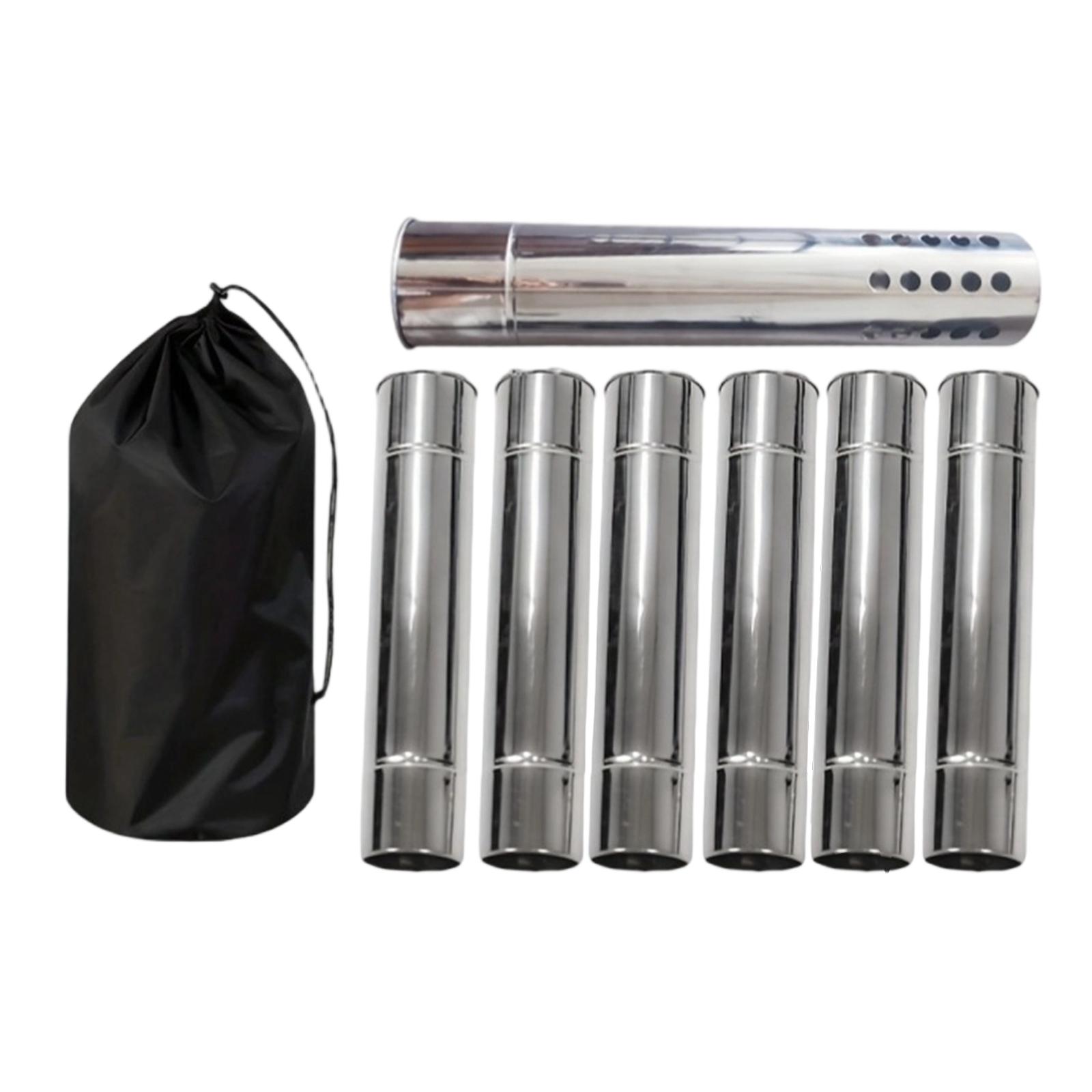 Straight Chimney Pipes 6Pcs