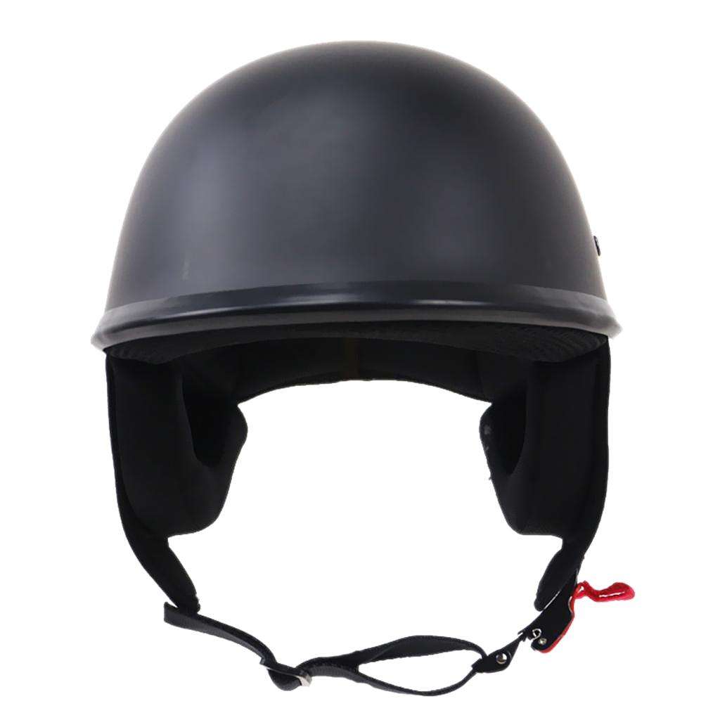 DOT Approved Motorcycle Flat Black Half Face Helmets Chopper Cruiser