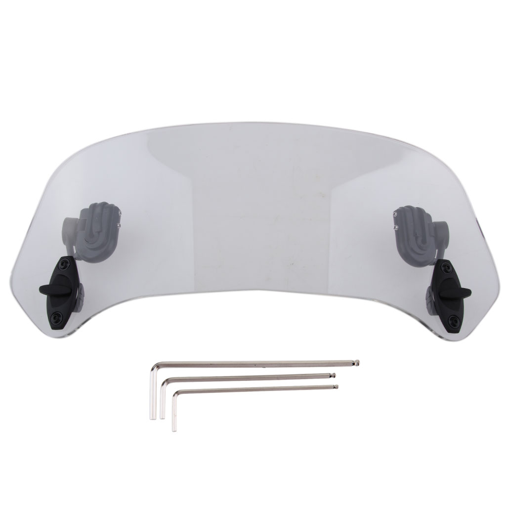37cm Motorcycle Clip-on Windshield Windscreen Extension Deflector Universal