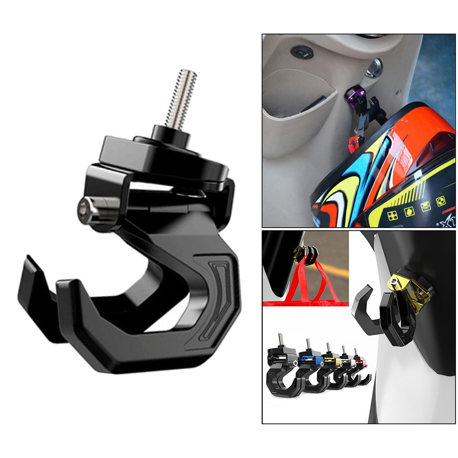 Motorcycle Scooter Luggage Helmet Holder Hook Bag Hanger With Screw Black