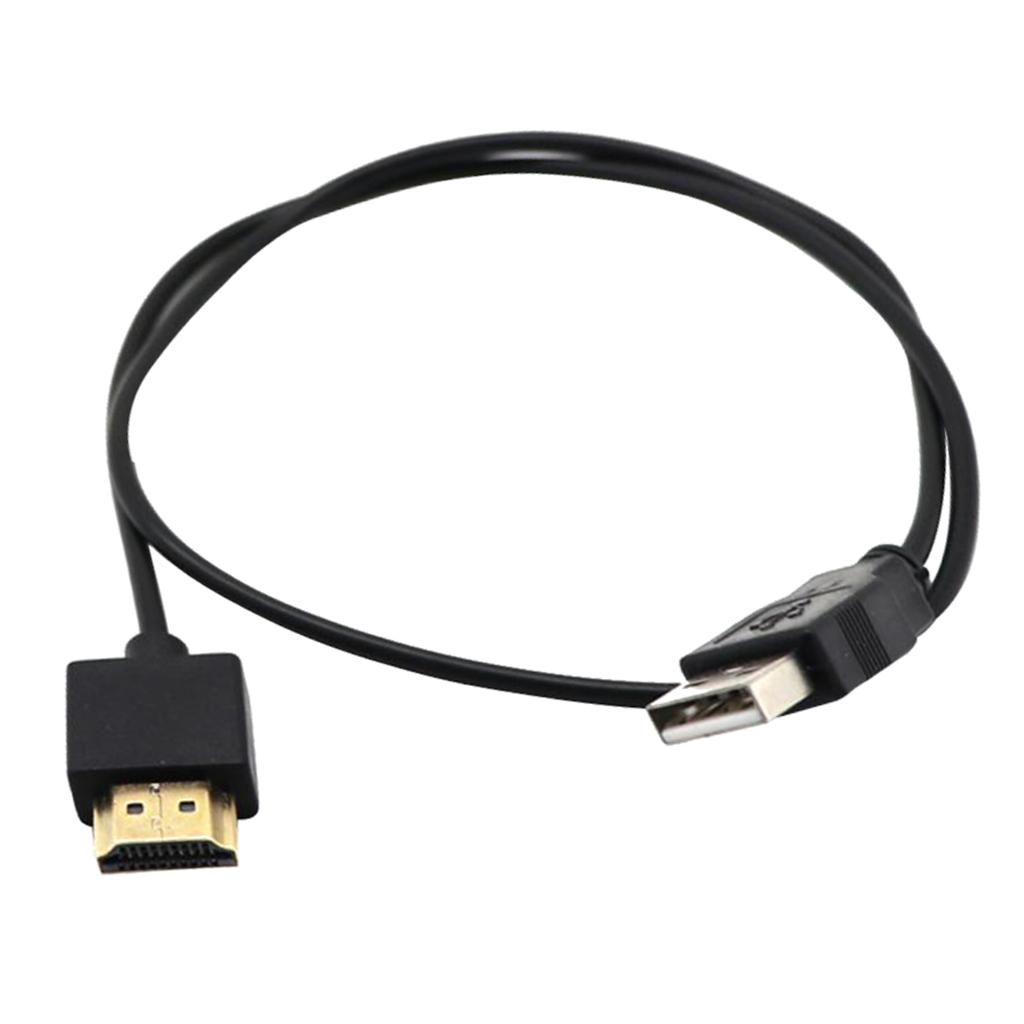 USB to HDMI Cable Male Charger Cable Splitter Adapter for HDTV DVD
