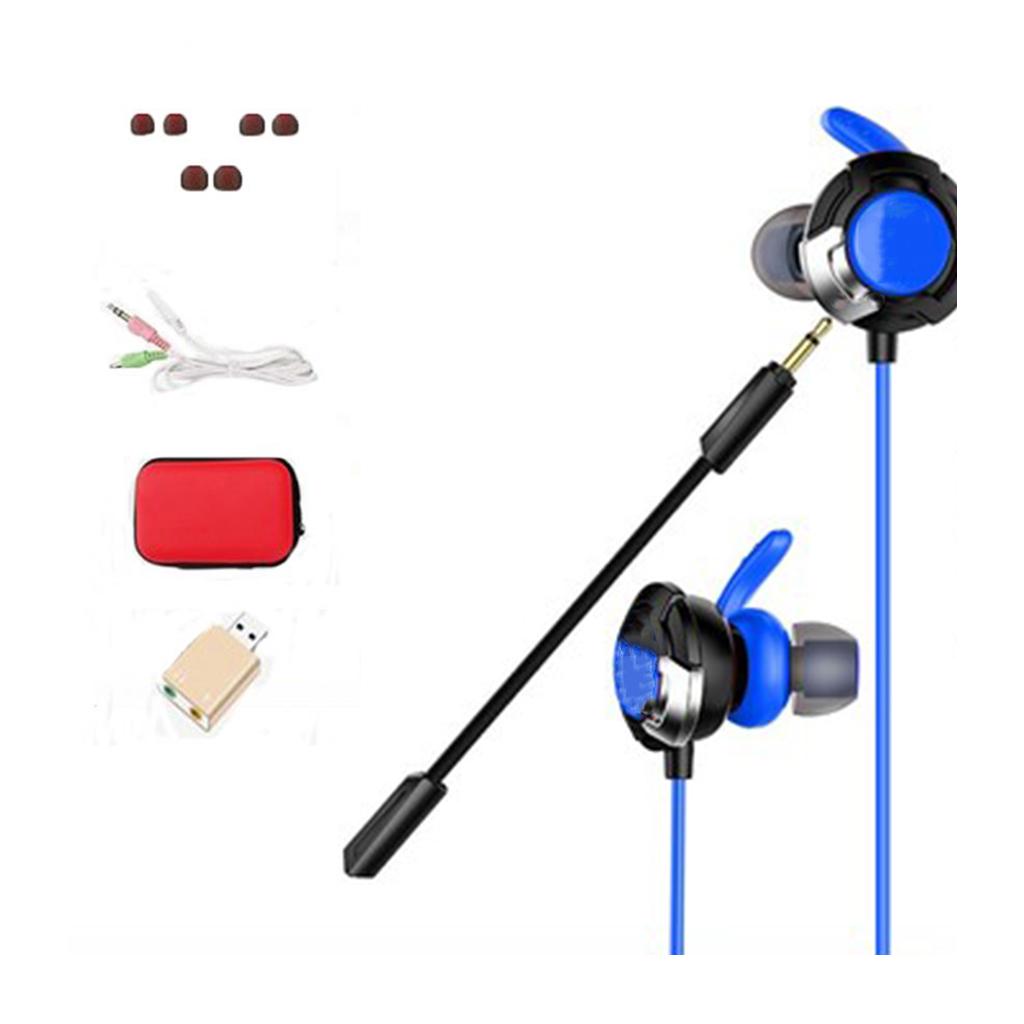 Wired Gaming Earphones with Mic Volume Control and Noise Isolating Blue C