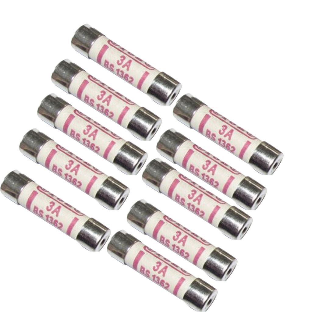 6mm x 25mm 240V 3A BS1362 Ceramic Fuse