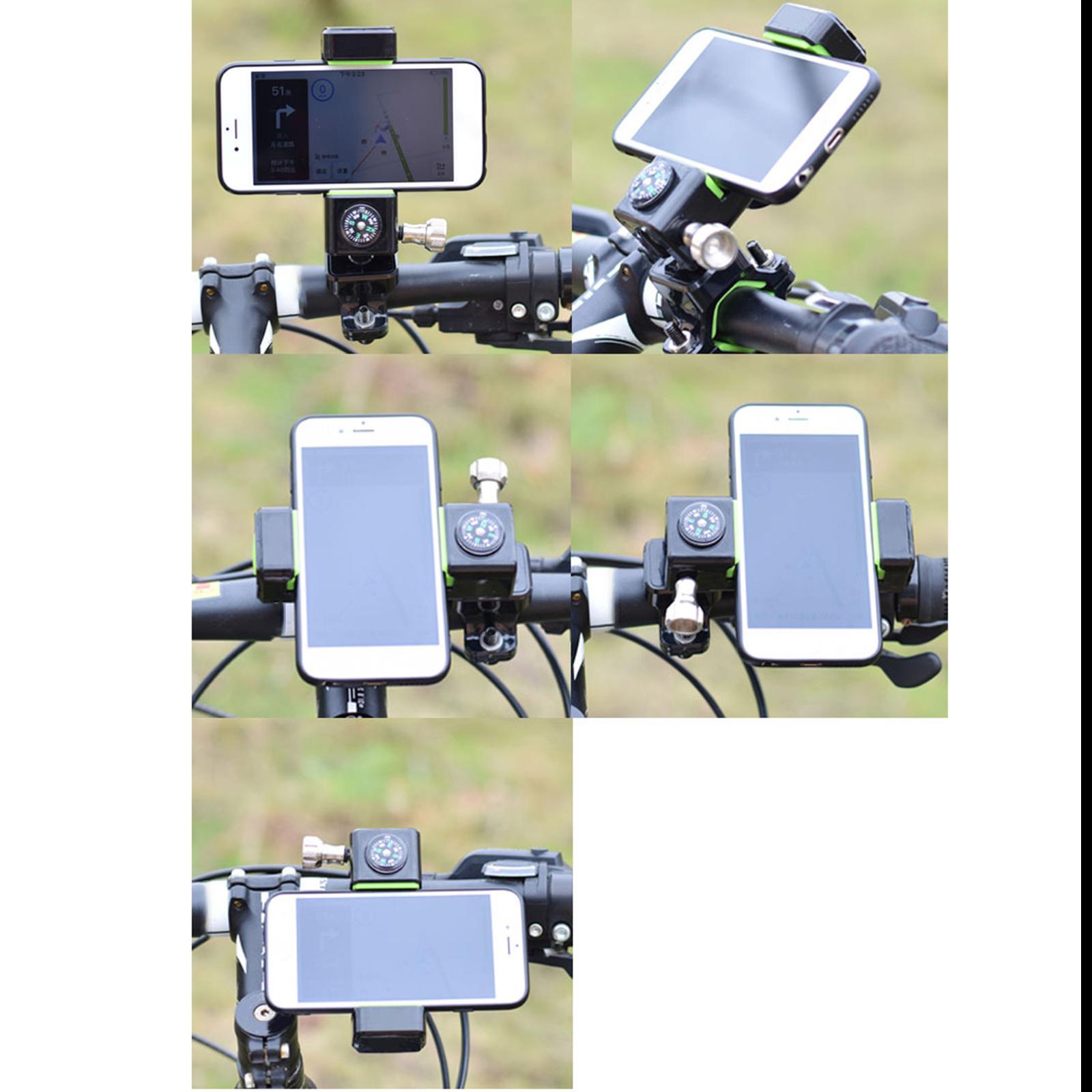 Bicycle Smartphone Mount with Light Silicone Pad Plastic for Bike black