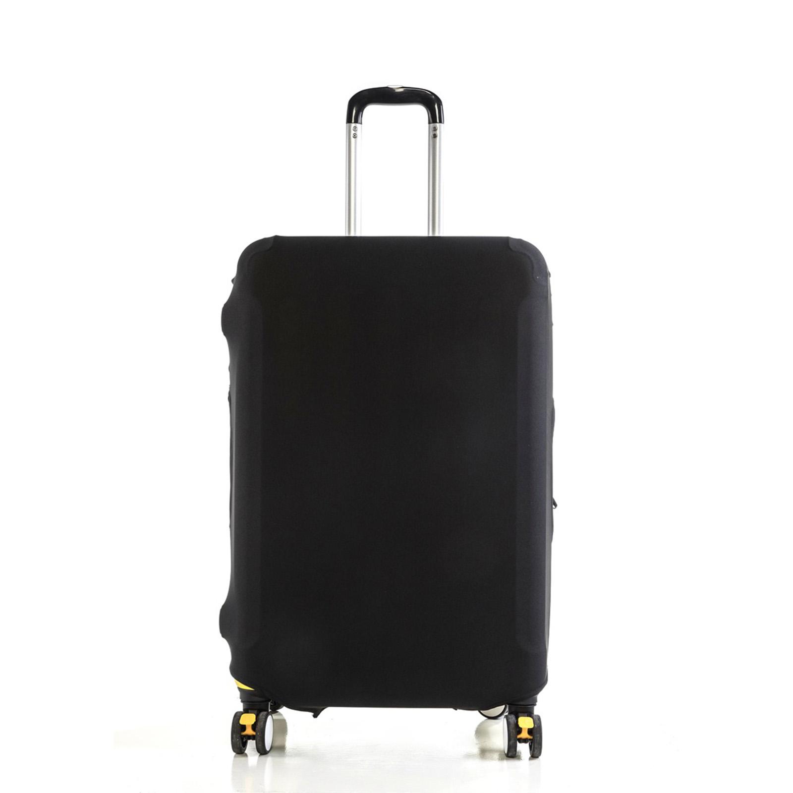 Luggage Cover Elastic Suitcase Cover Black Flexible and Soft Sturdy Reusable 24inch