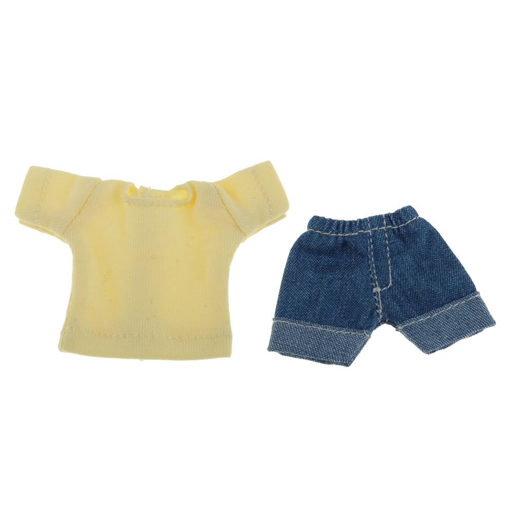 Handgemachte Puppenkleidung Jeans Hose Für OB11 Mini Blythe Puppe Zubehör