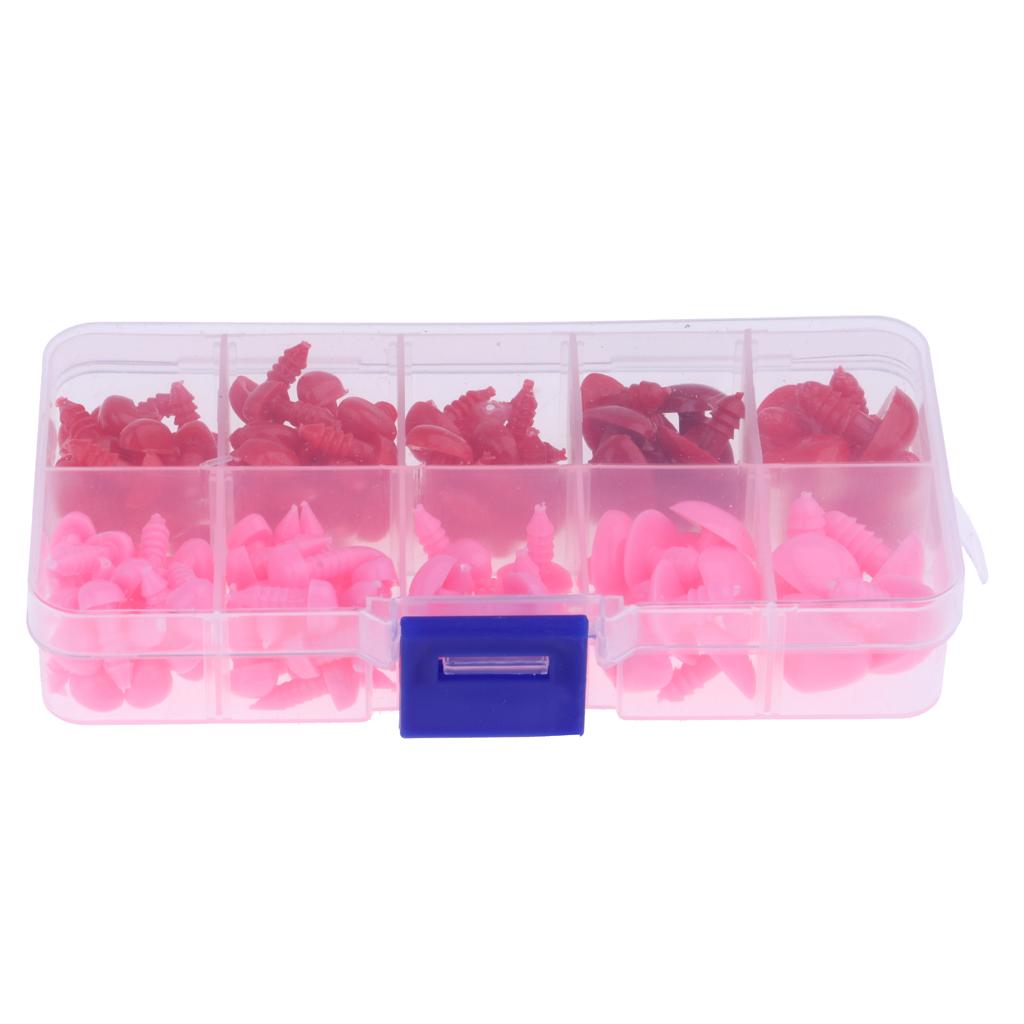 130 Pieces Plastic Safety Screw Nose 8/9/11/15/16mm for Teddy Bear Animals Toy Doll DIY Making Supplies #2