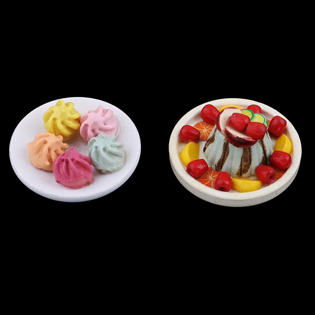 2pcs 1/12 Dollhouse Miniature Kitchen Food Set Vegetable Dumpling & Dessert