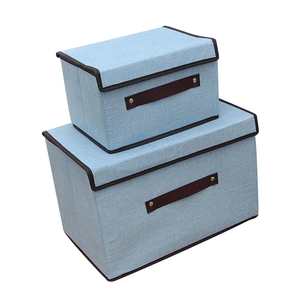 Storage Box Holder Makeup Cosmetic Stationery Organizer Blue S+L