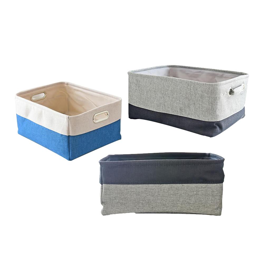 Laundry Basket Hamper Clothes Box Toy Organizer Storage Container Blue