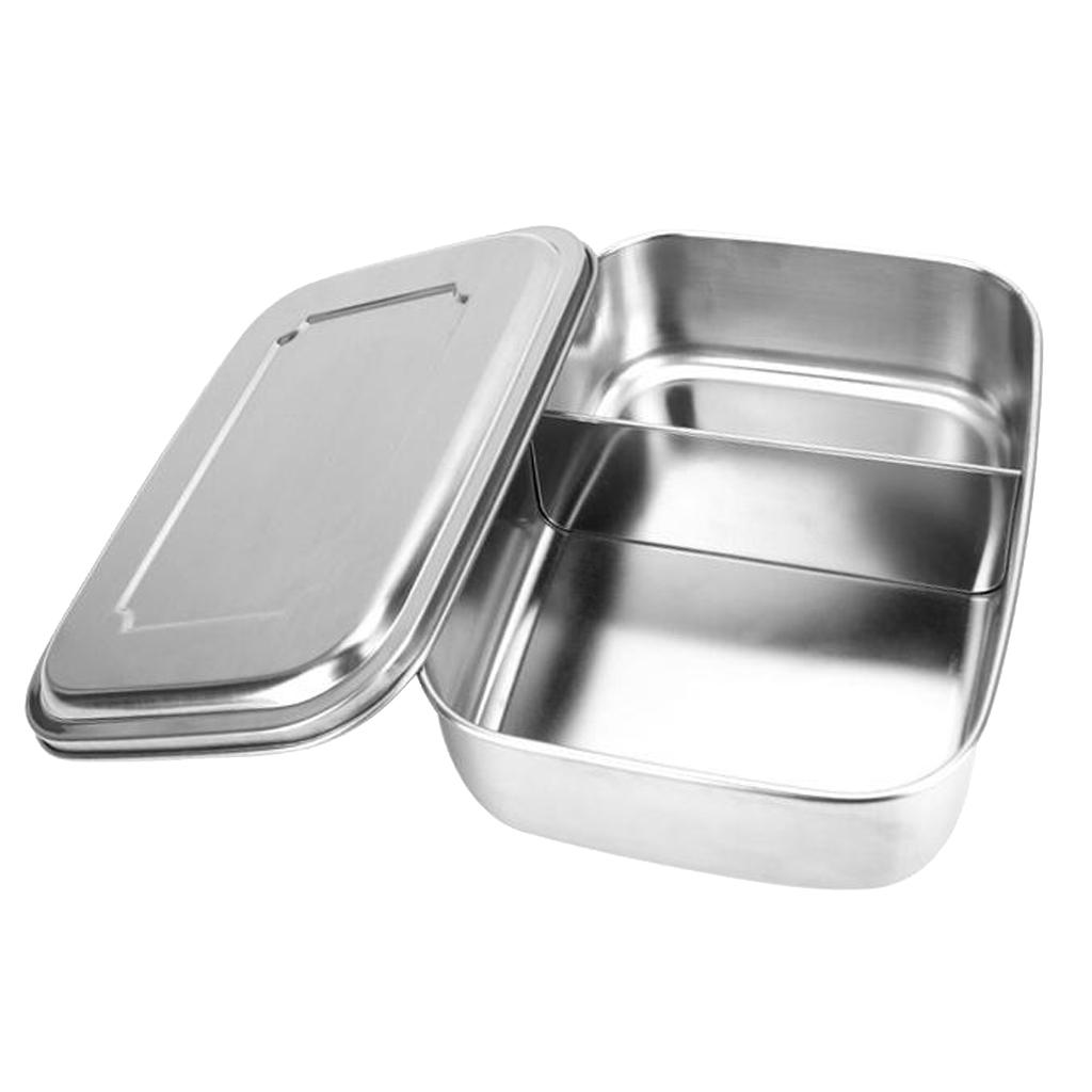 Metal Tiffin Lunch Box Stainless Steel Food Snacks Container School ...