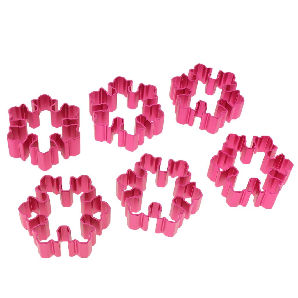 6pcs/set Aluminum Alloy Cookie Cutter Cake Biscuit DIY Molds Snowflake