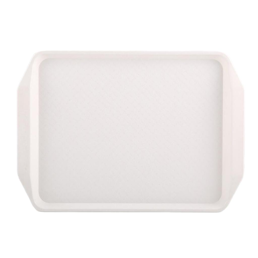 Serving Tray Fast Dinner Server Kitchen Catering Tableware Rectangle White