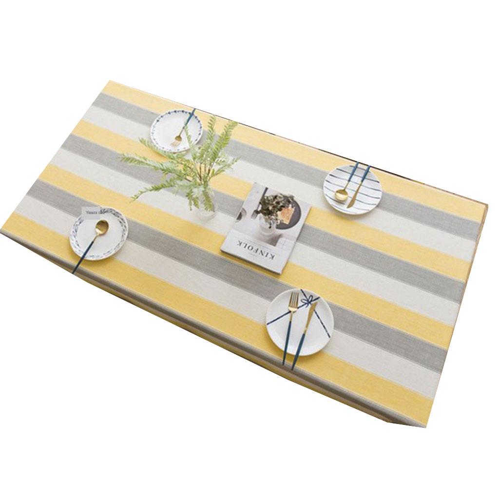 Table Cloth Striped Tablecloth Dinning Tabletop Home Decoration 100x135cm