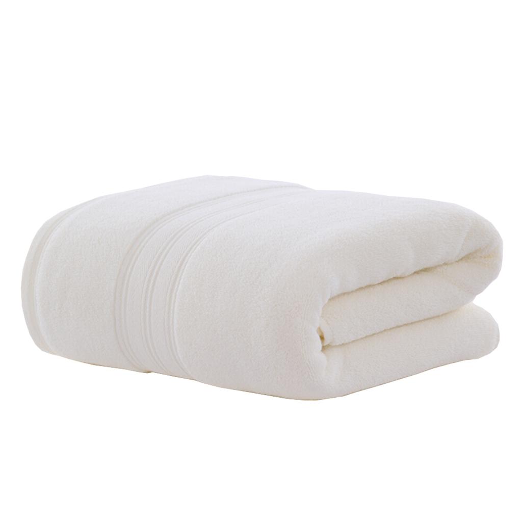 100% Cotton Towel Bathroom Home Hotel Spa Shower Bathtowel Super Soft White