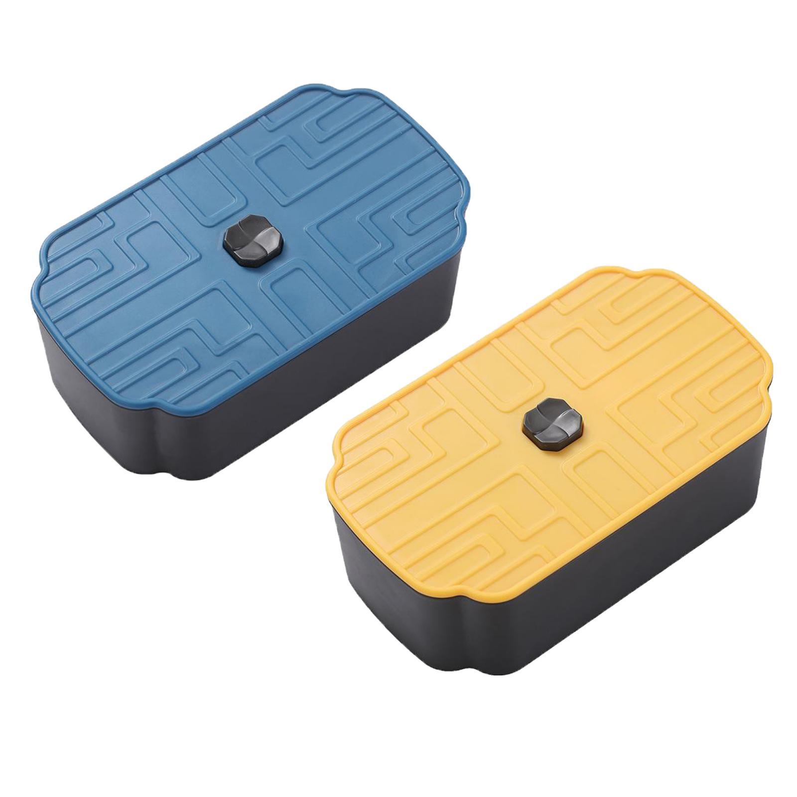 Sewing Storage Box Organizer Thread Measuring Tape Needles Thimble Blue