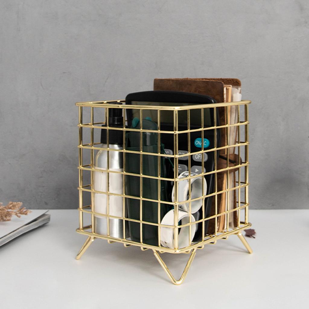 Free Standing Coffee Pod Holder Keeper Kitchen Basket Organizer Golden