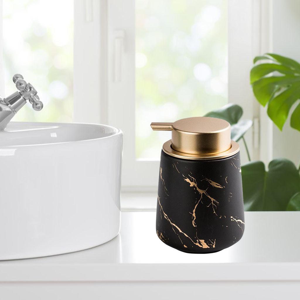 Counter Hand Wash Liquid Soap Dispenser 13.67oz Lotion Pump Bottle Black