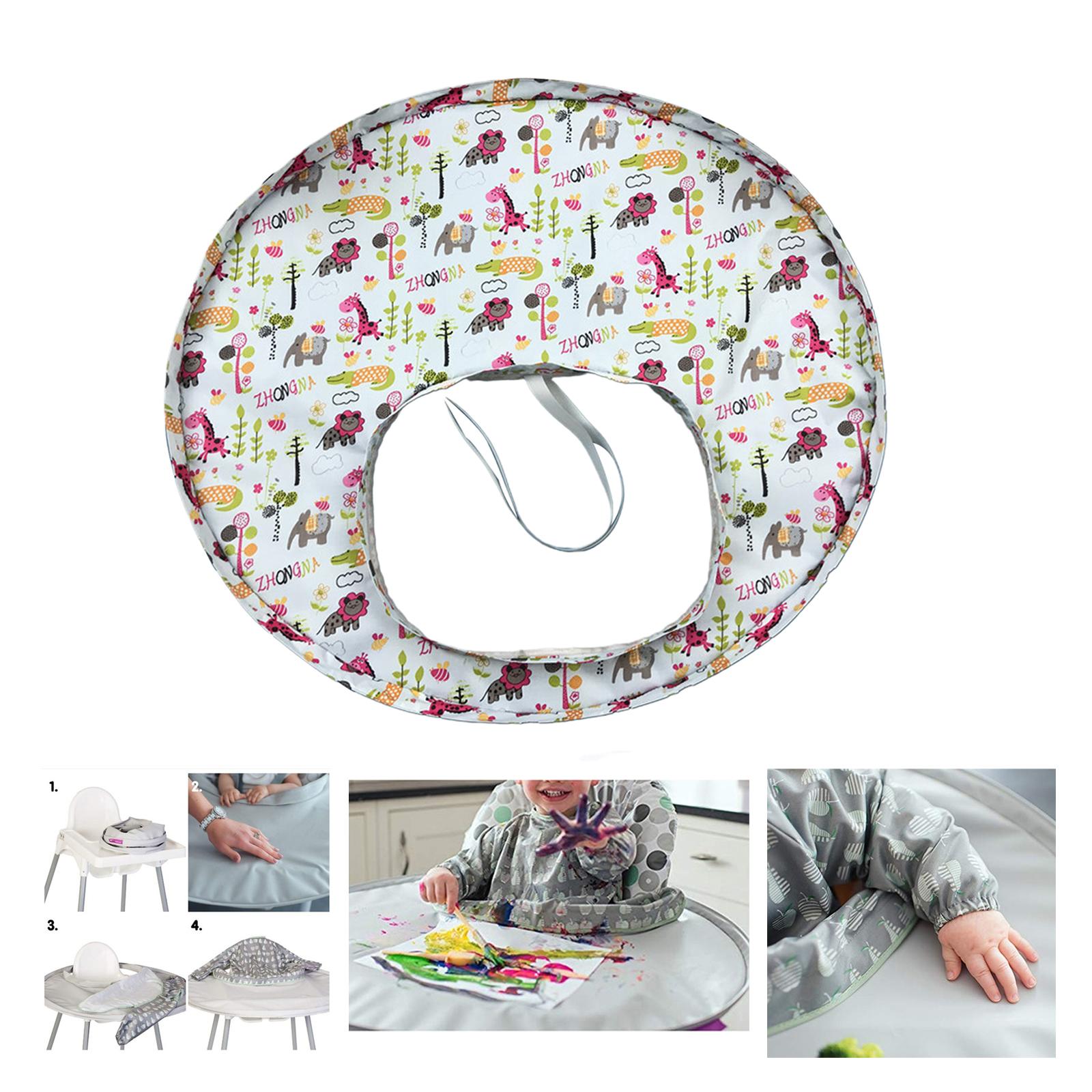 Portable Baby Eating Table Mat Cushion Table Mat Cover for Toddler Kids Zoo