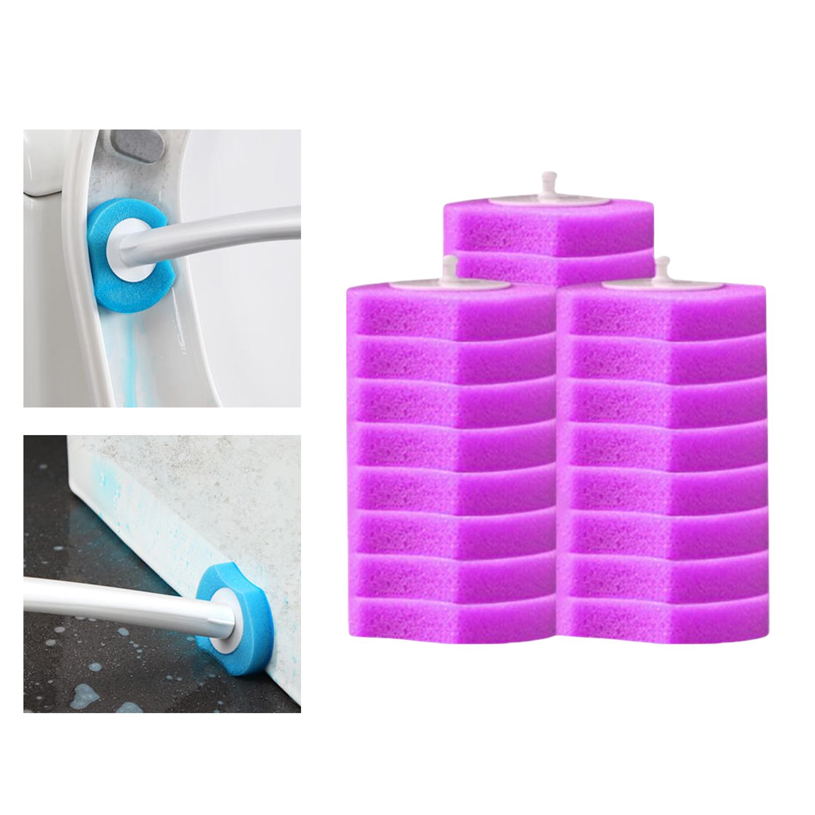 Disposable Toilet Brush Cleaning Tool for Home Bathroom 24x Purple Head