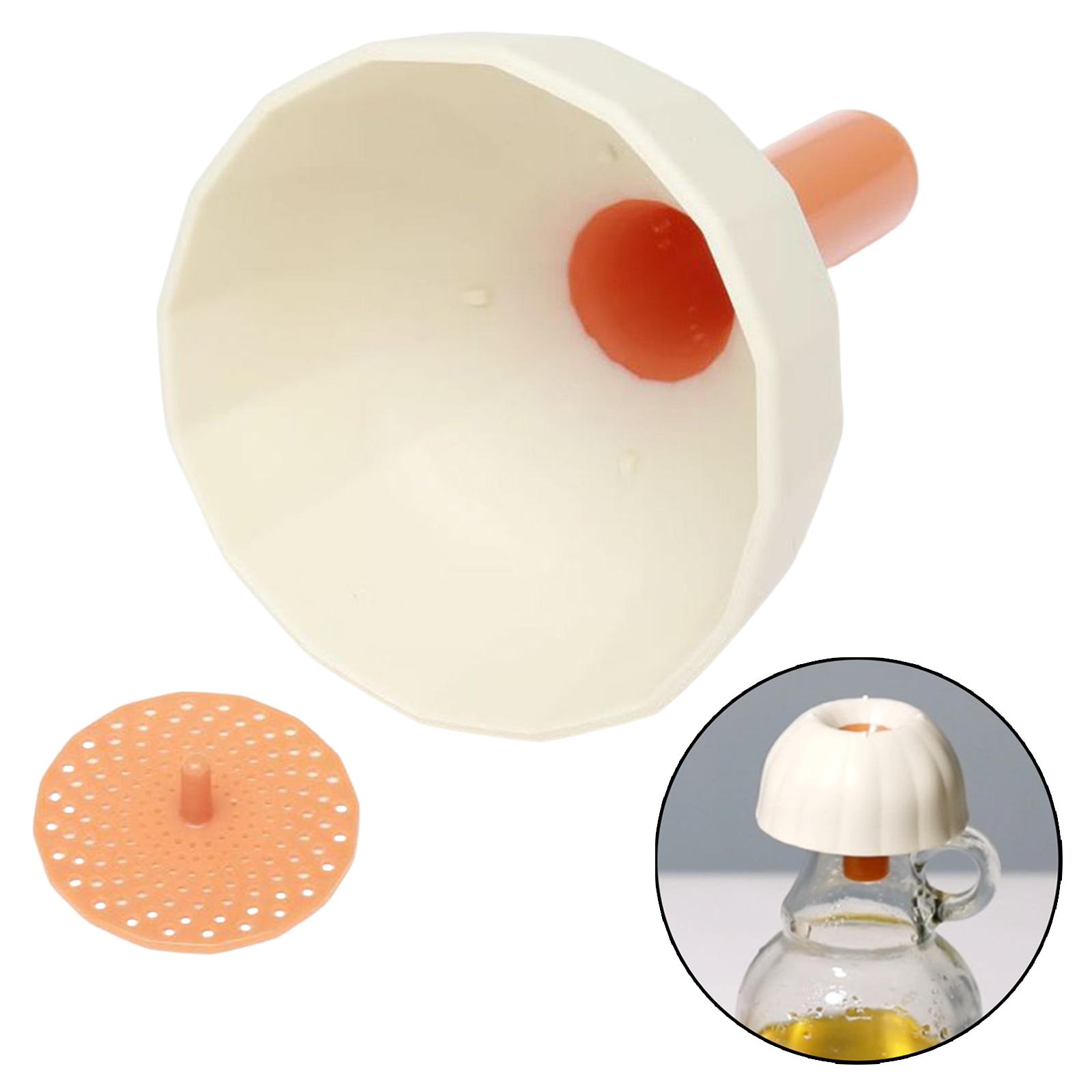 Kitchen Funnel Food Grade PP for Particles Dry Ingredients Liquid White