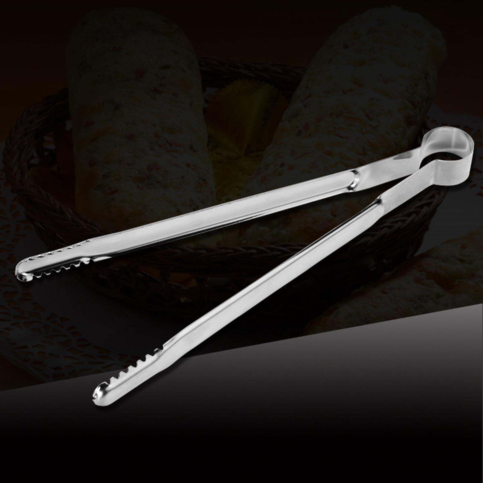 Barbecue Tongs Stainless Steel Nonslip Clamps Tweezer BBQ Tool Kitchen Tongs