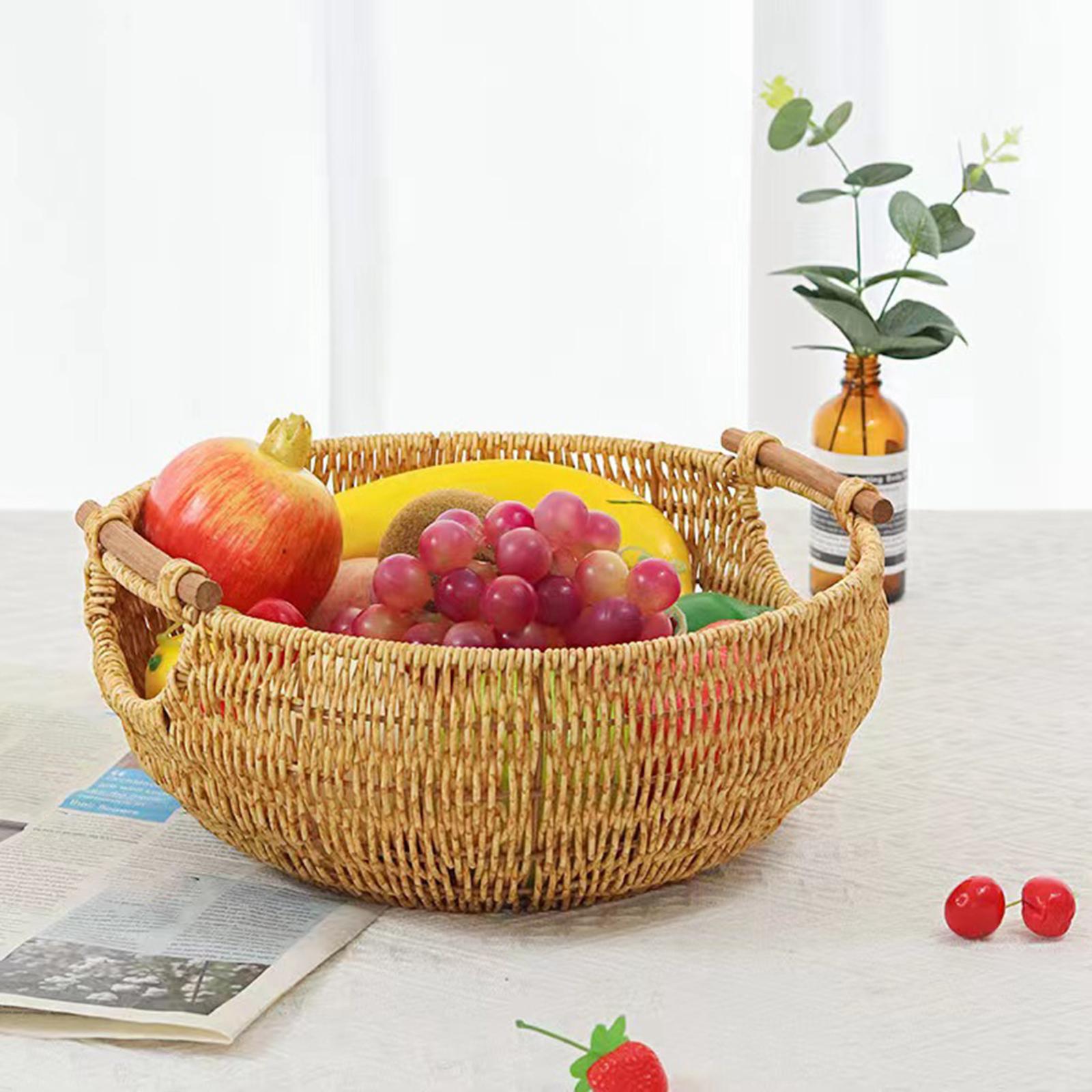 Woven Basket Hamper with Handle Sundries Container for Home Bathroom Cabinet