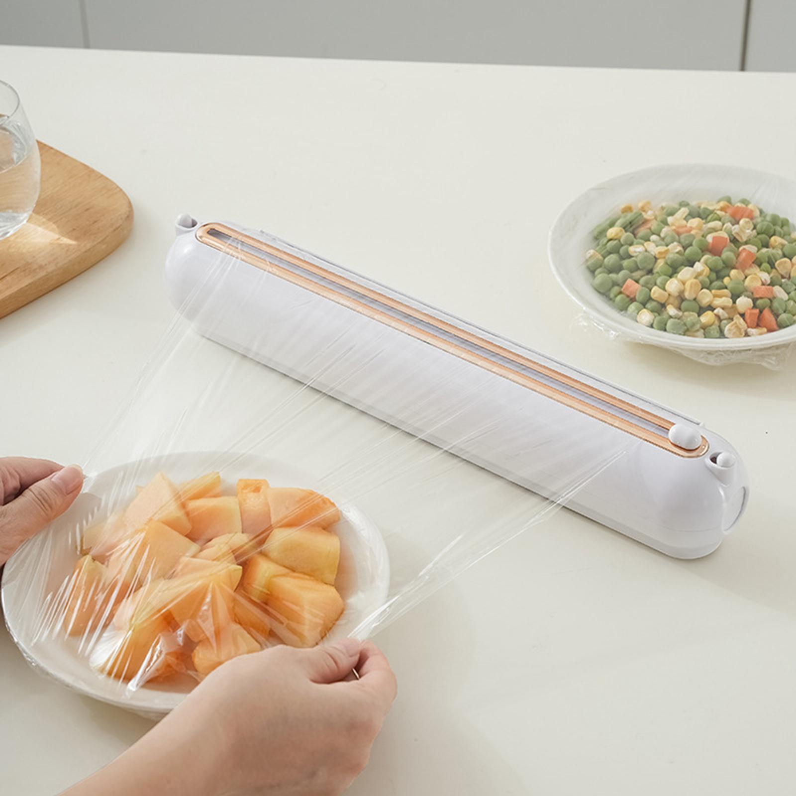 Cling Film Dispenser Adjustable Wrap Dispensers for Kitchen Household Fridge