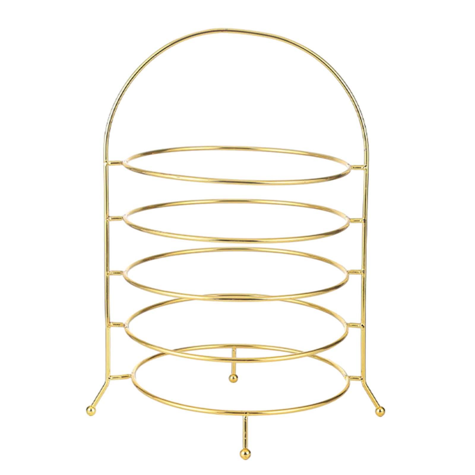 Dessert Display 5 Layer Gold