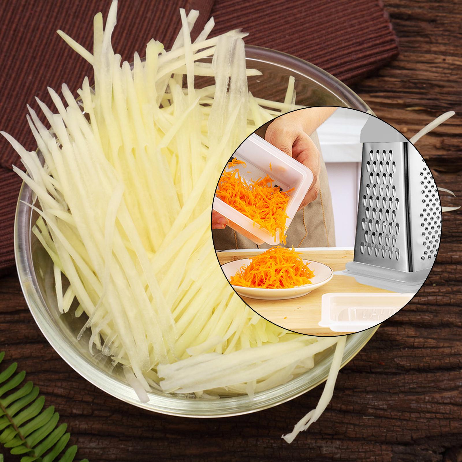 Box Grater Picnic Manual Ginger Grater for Ginger Cheese Potato Gray